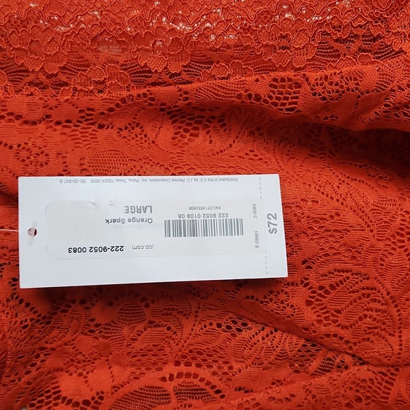 ORANGE SPARK NICOLE BY NICOLE MILLER LACE DRESS SIZE LARGE NEW WITH TAG 2 - Picture 4 of 9